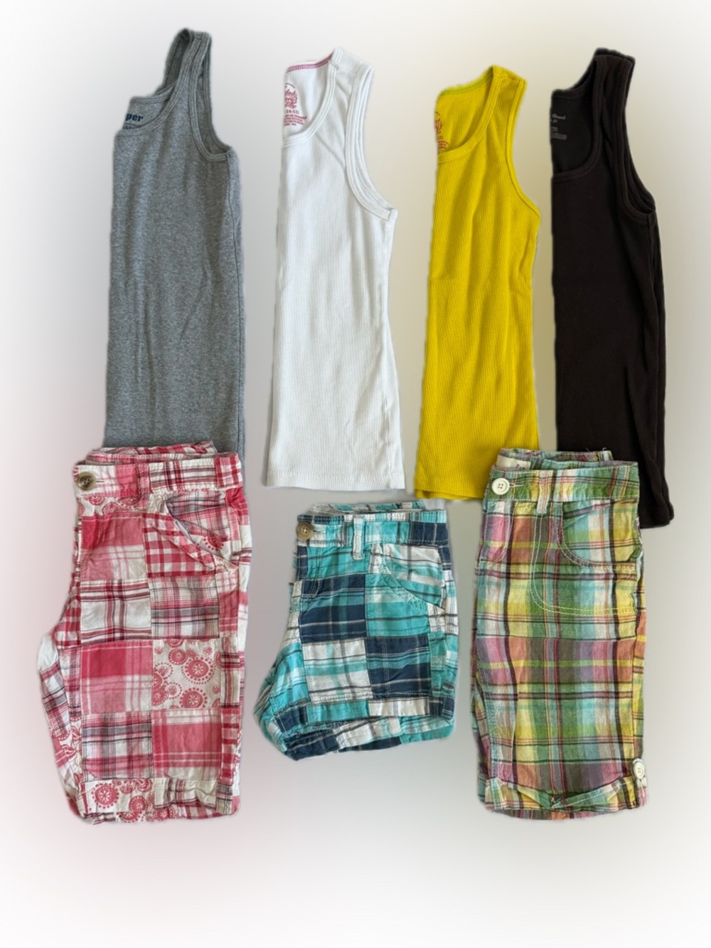 Set of 7 Pieces of Girls Clothing~ 3 Shorts & 4 Tank Tops~ Girls Size 10/12